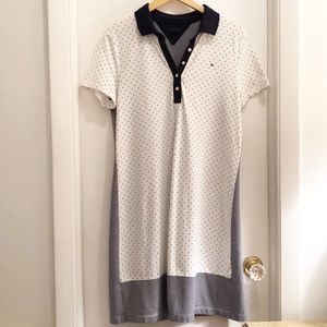 Tommy Hilfiger Polo Dress Navy/White Large